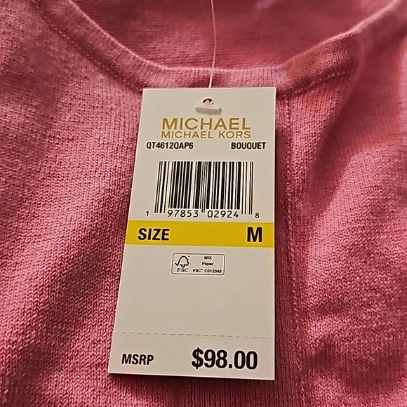 Michael Kors NWT Pink Top - Picture 3 of 7